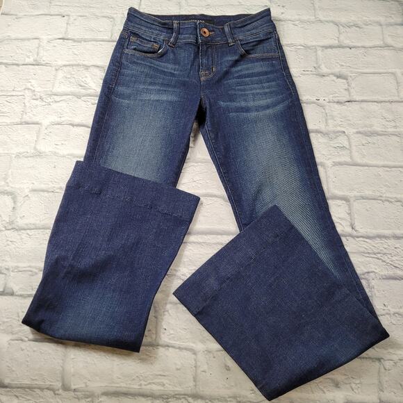 J Brand Love Story Big Flare Jeans Dark Trouble Wash Stretch size 26 - Picture 4 of 14